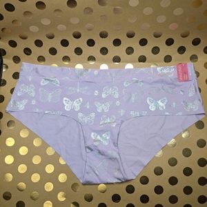 Xhilaration Lavender Silver Butterfly Panties NWT